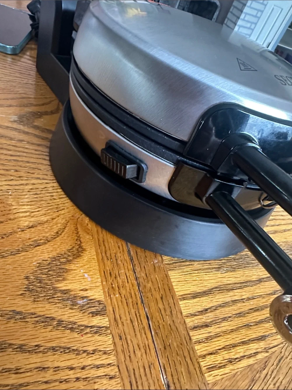 Rotating Waffle Maker - Black & Stainless Steel